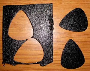 plectre personnalisé original en cuir créé avec pickmaster