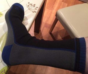 chaussette étanche SealSkinz sur un pied