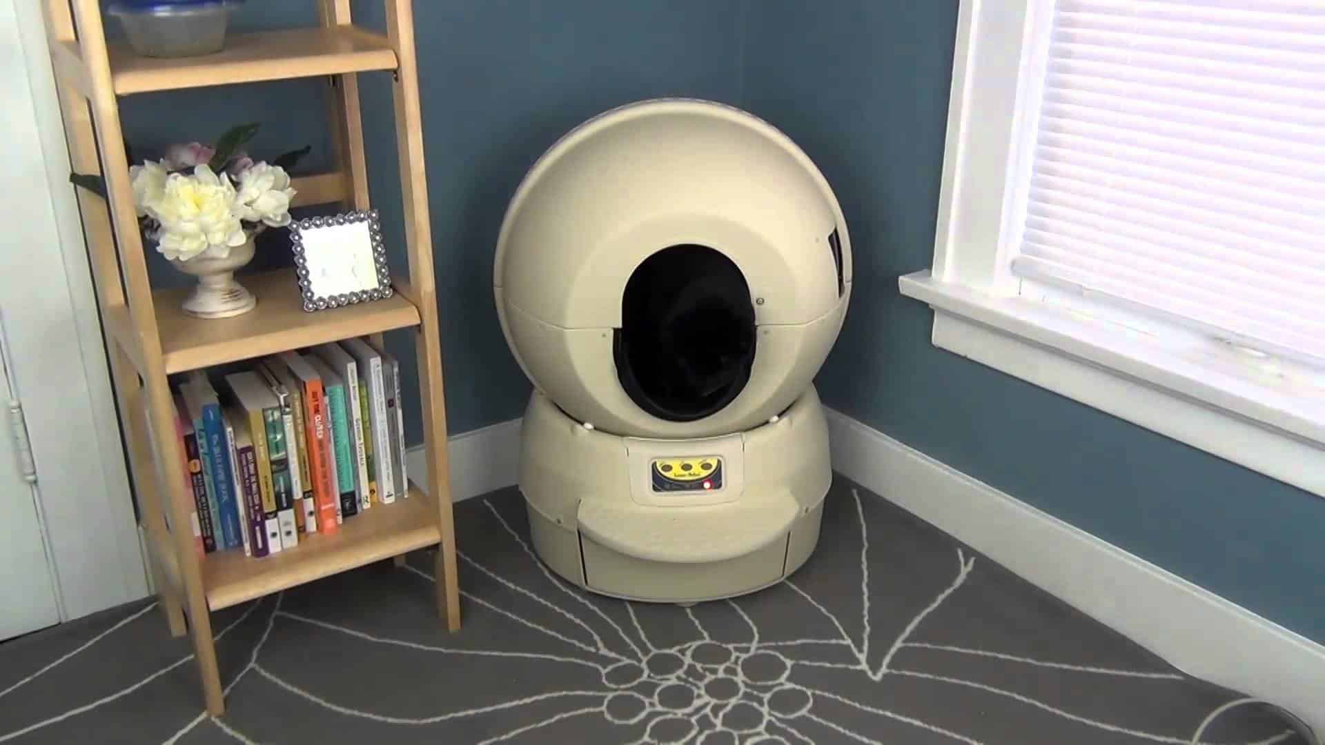 litière autonettoyante dans caisse à chat litter robot