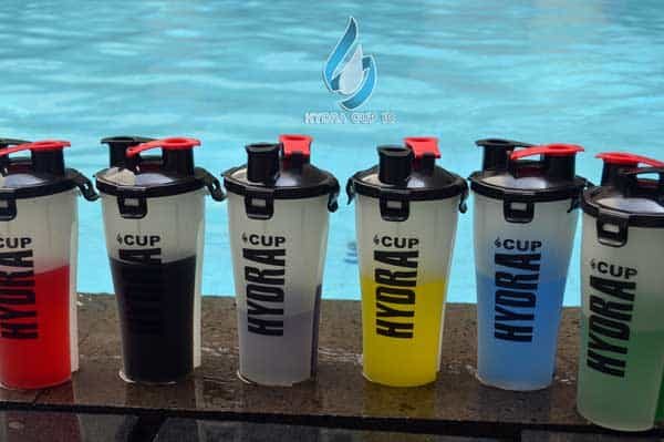 Le shaker musculation Hydracup est à double compartiment