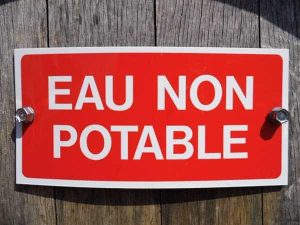 Panneau Eau non potable