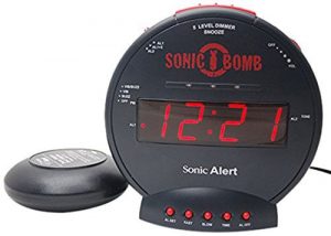 réveil Sonic Bomb SBB500SS de Sonic Alert vibreur pour sourd