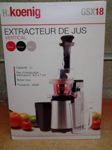 extracteur de jus vertical koenig gsx18 pour fruits et légumes