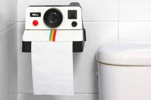Dérouleur papier WC Polaroid Polaroll : Souriez, le petit oiseau va sortir
