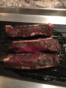 trois filets de boeuf décongelés