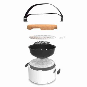 éléments du mini barbecue de table au charbon BergHOFF