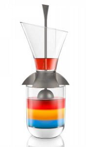 séparateur cocktail Rainbow Cocktail sur un verre