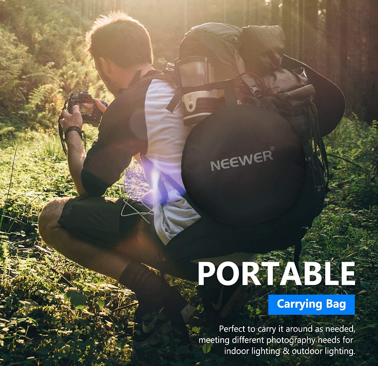 Le réflecteur photo Neewer est transportable